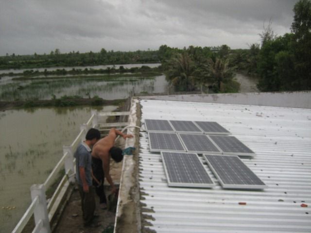 Trạm điện mặt trời cho nông trường Rau Đắng