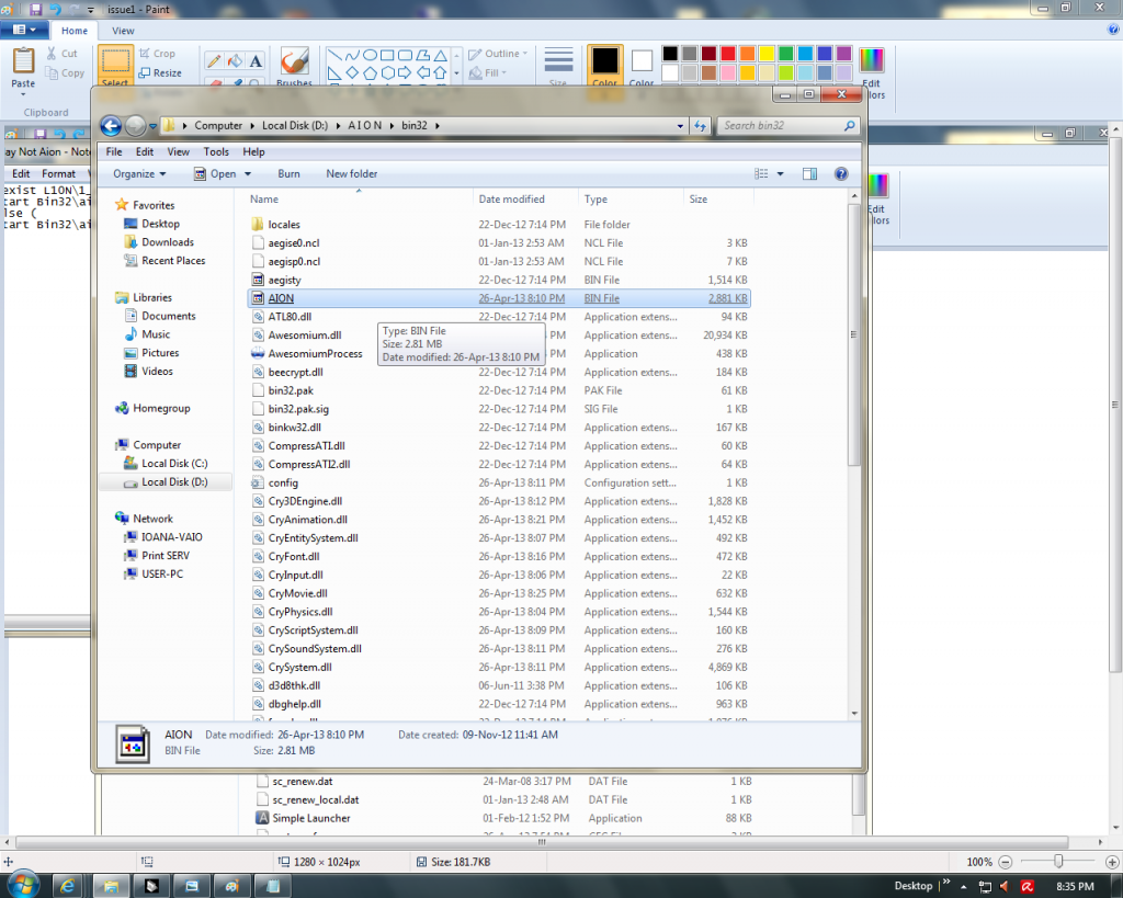 can't find the aion .bin o.o