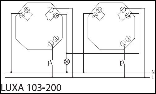 Sơ đồ nối dây cảm ứng hồng ngoại Luxa 103-200