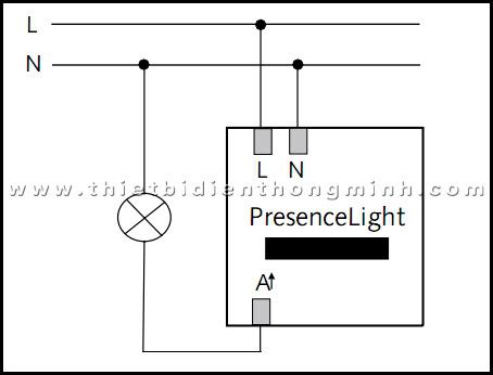 Sơ đồ nối dây cảm biến hiện diện Presence Light 180