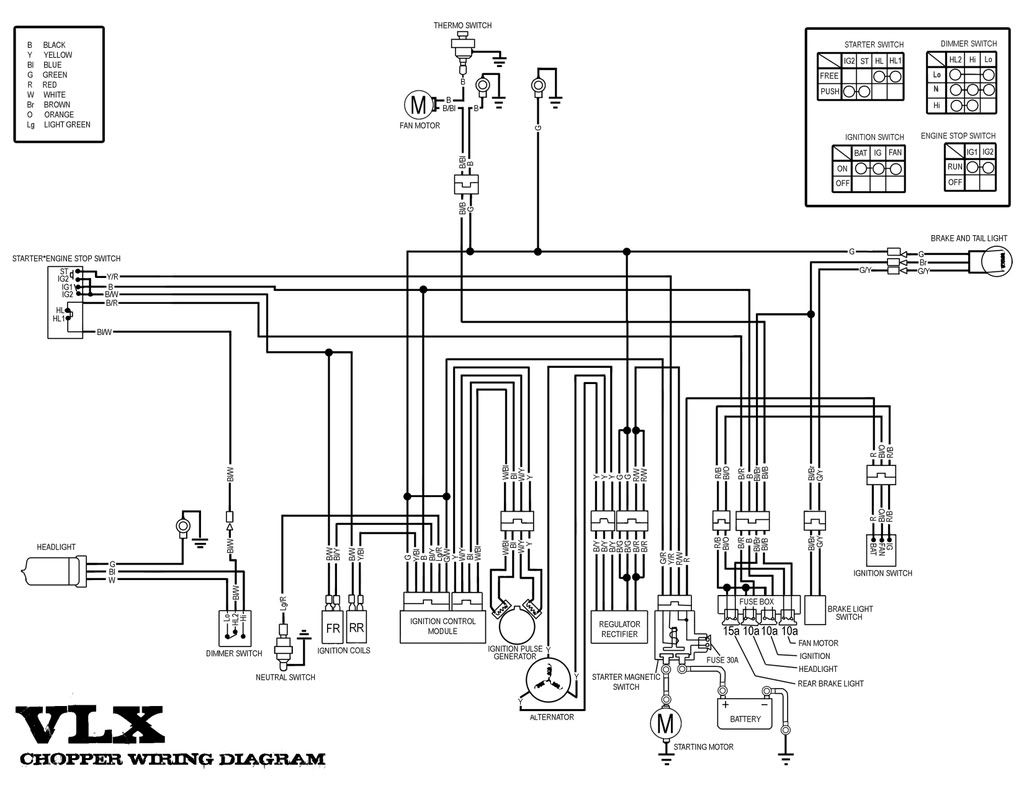 2000 Honda shadow vlx 600 wiring diagram #3