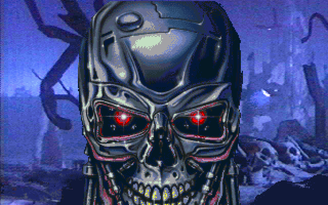 Terminator chrome metal skull face art (that's the name of my band, btw) Terminator chrome metal skull face art