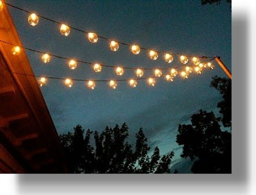 Clear Planet Chain Lighting Group of twenty five G40 Lights Interior or Outdoor