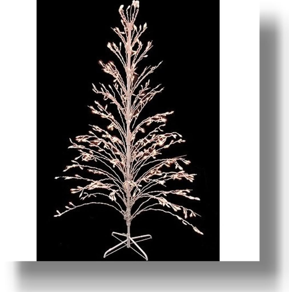 6' Obvious Lit Xmas Twig Sapling Outside Backyard Artwork Decoration