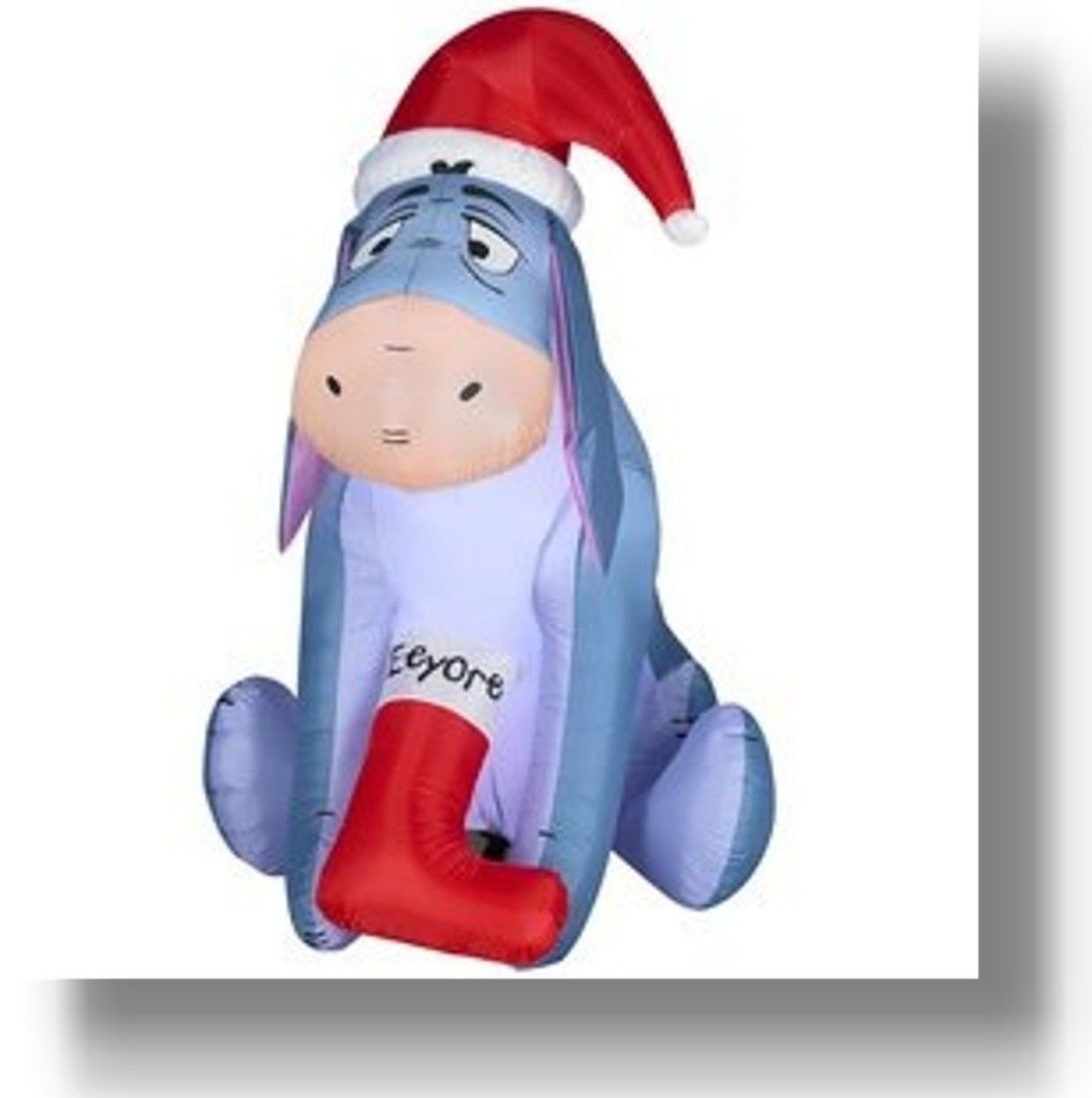 5 High Lit Eeyore within Father christmas Loath along with Xmas Stocking Disney Airblown Blow up Backyard Outside Decoration