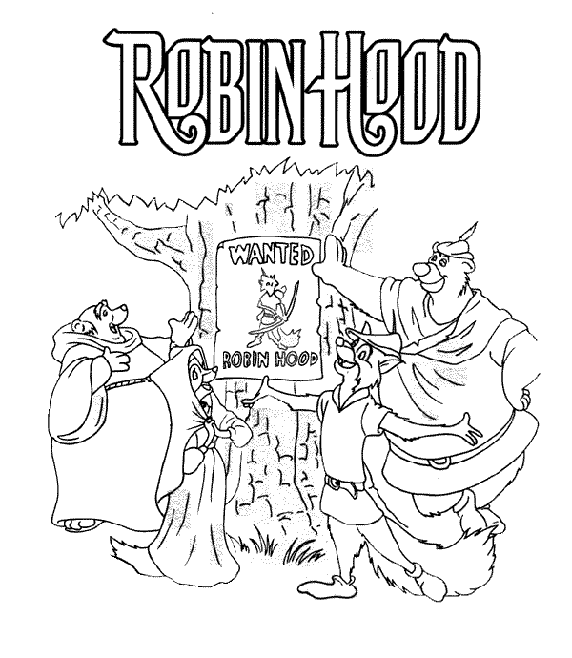 Colour Me Beautiful Robin Hood Colouring Pages