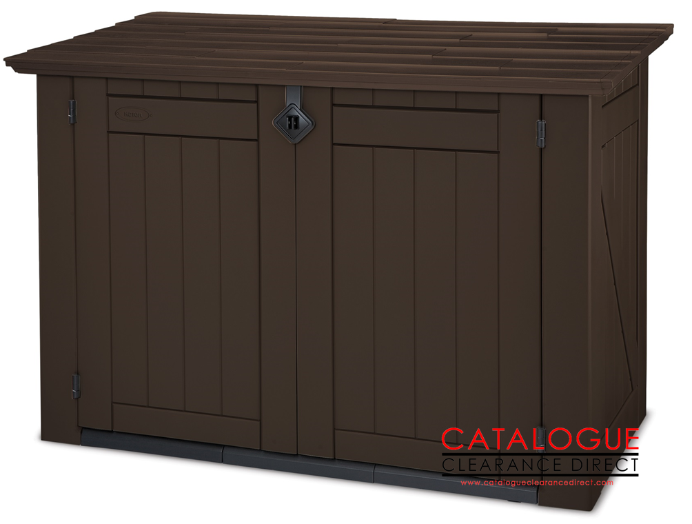 Keter Store It Out XL Weatherproof Garden Storage Brown (Fits 2 Wheelie