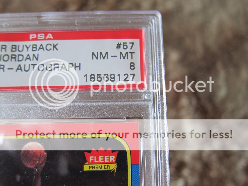 2006 Fleer Buyback 1986 Fleer Michael Jordan PSA 8 Autograph Auto 