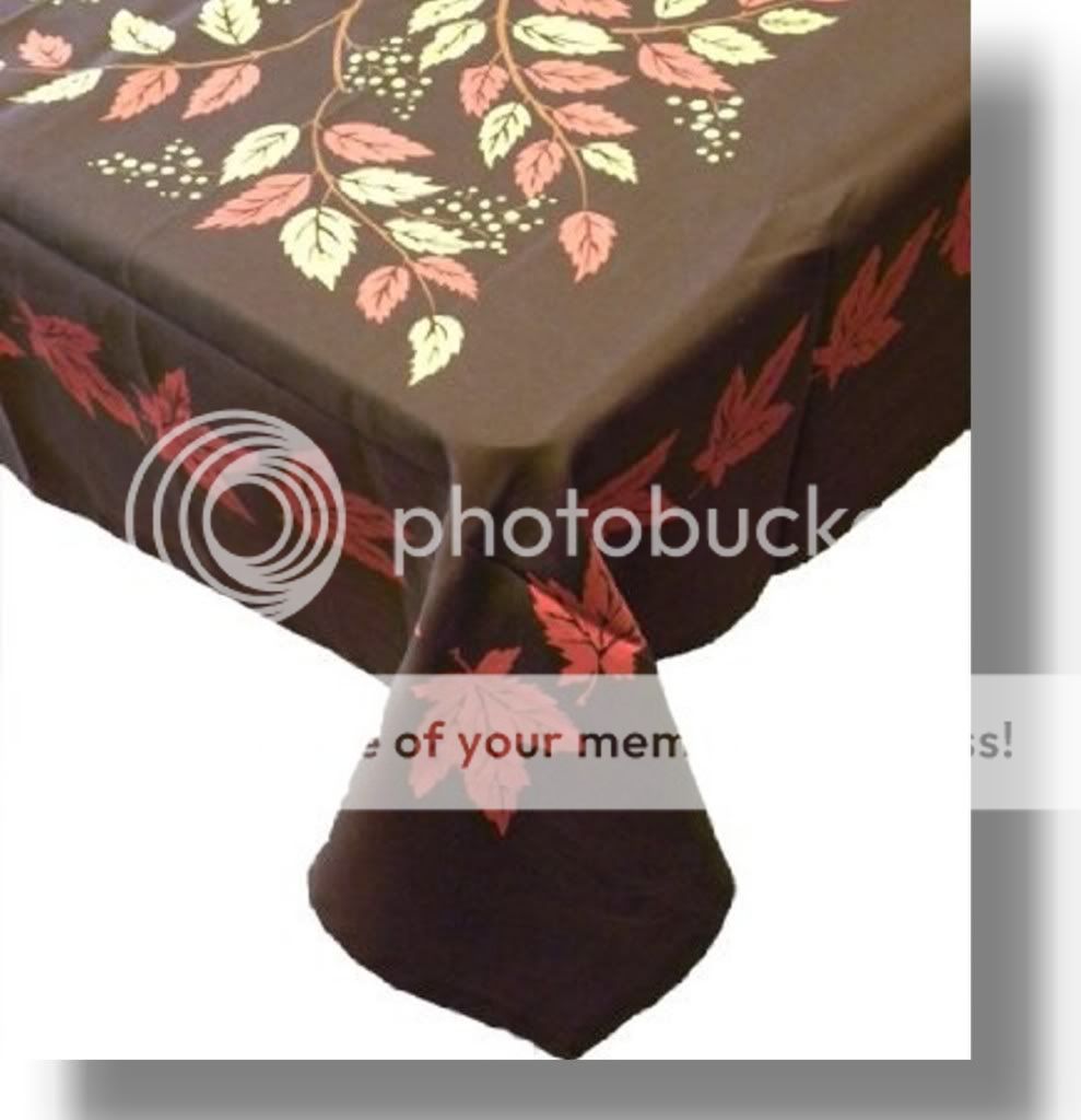 Autumn Leaves Tablecloth in Brown