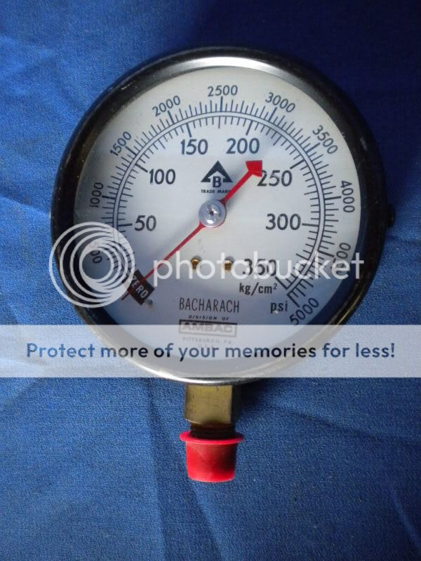 AMBAC BACHARACH 0 5000 PSI 0 350 kg/cm^2 PRESSURE GAUGE  