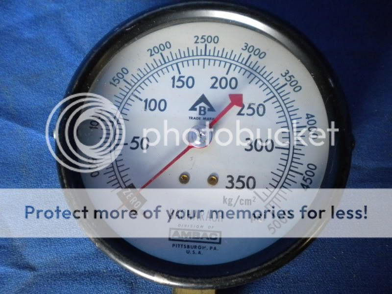 AMBAC BACHARACH 0 5000 PSI 0 350 kg/cm^2 PRESSURE GAUGE  