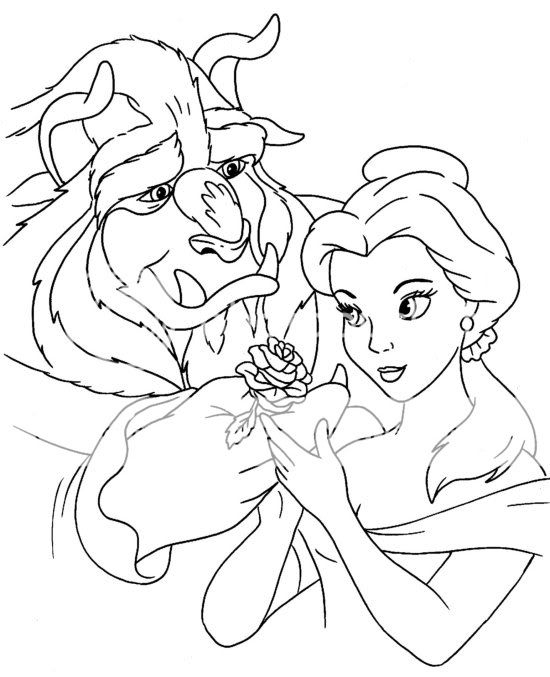 Colour Me Beautiful: Beauty and the Beast Colouring Pages